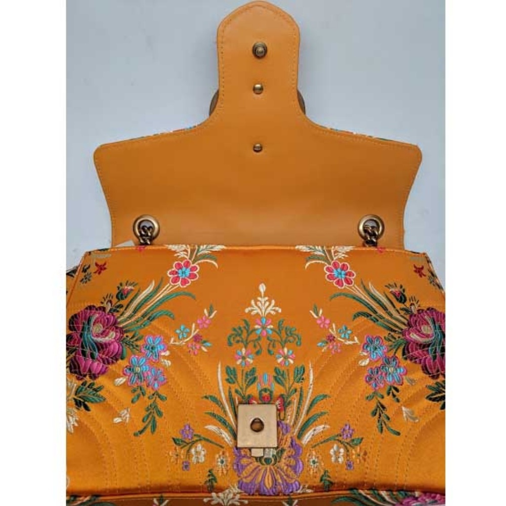 SOLD Gucci Marmont Floral Jacquard Shoulder Bag - Picture 4 of 8